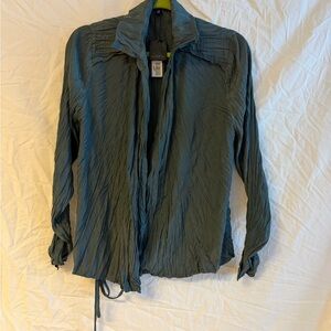 Current Air Textured Moss green top